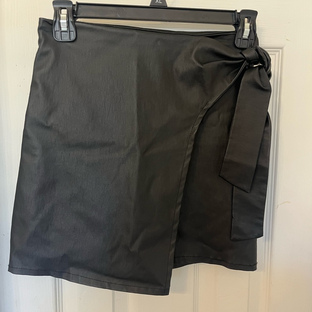 Elegant Black Wrap Skirt